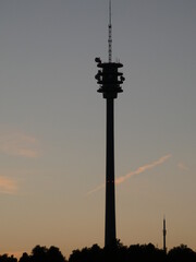 Funkturm im Abendrot