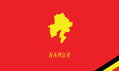 Namur map Belgium province vector illustration