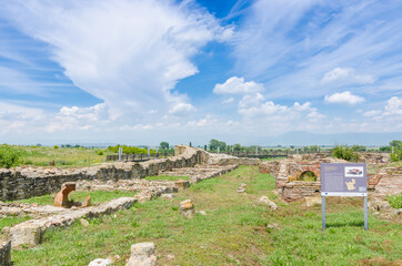 Fototapeta na wymiar Ruins of a late antique city in the Kabyle archaeological reserve, Bulgaria