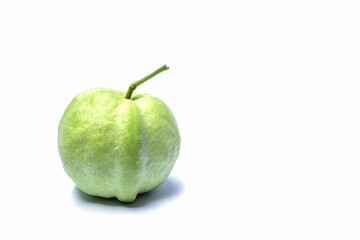 Guava is a fruit that has a green skin and is rich in vitamins.