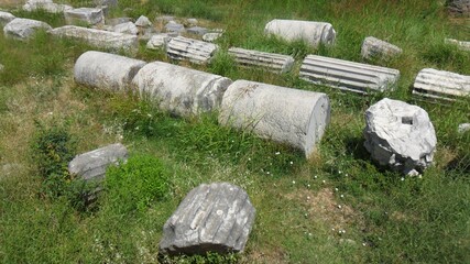 Fallen Pillars at a Ruin, Island of Kos