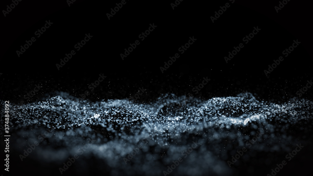 Poster particle background sparkling white has a bright shine sparkling, beautiful, glowing brightness of a