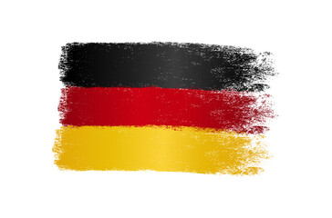 Germany flag with brush paint textured, background, Symbols of Germany , graphic designer element - Vector - illustration