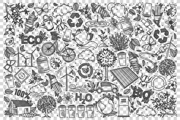 Ecology doodle set © drawlab19
