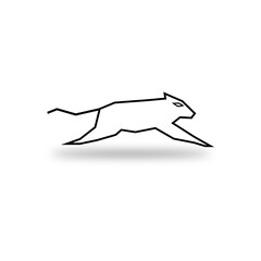 cheetah logo design template vector illustration
