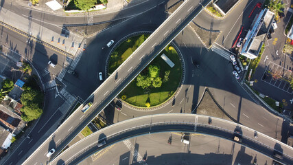 Obraz premium Yogyakarta, Indonesia - August 21, 2020 : the atmosphere of the morning Jombor flyover