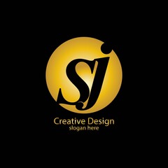 initial letter SJ or JS  logo vector design
