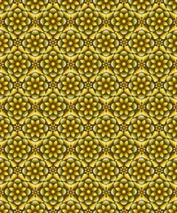 seamless pattern with golden leaves