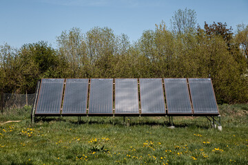 Solar panels in the field