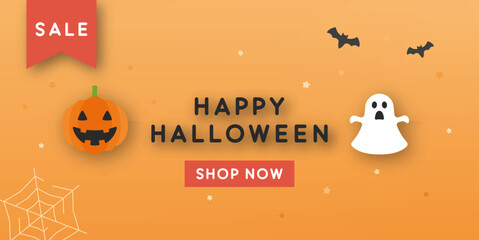 Halloween Sale Promotion Banner Design