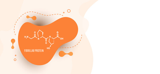 Collagen is a fibrillar protein that forms the basis of the connective tissue of the whole organism, providing its strength and elasticity. Formula of chemical structure