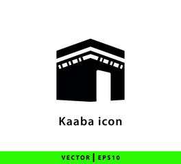 Obraz premium Kaaba icon vector logo design template