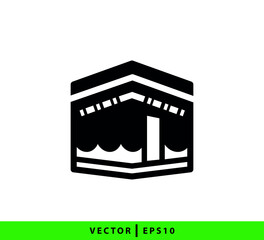 Kaaba icon vector logo design template