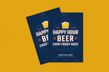 Happy Hour Beer Flyer Template
