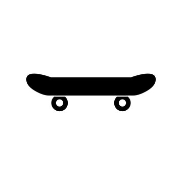 Skateboard icon, logo isolated on white background