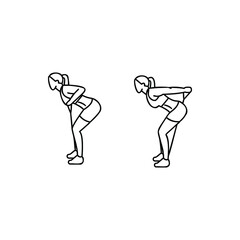 Fitness, Workout, Gym, Gymnastic, Sport Icon Logo Illustration Vector Isolated. Gym and Fitness Icon Set. Editable Stroke and Pixel Perfect.