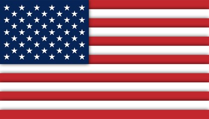 Flag of United States of America background template.