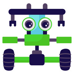  Vector of monster truck robot, editable icon of robot vehicle   © SmashingStocks