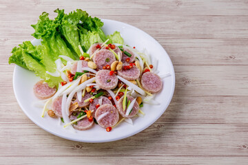 Fermented pork spicy Thai food