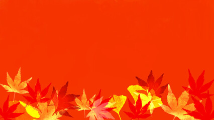 紅葉のある秋のイメージの背景イラスト