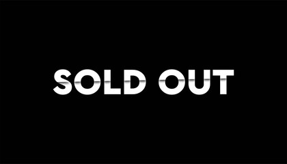Sold out black background template.