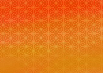 橙色の和柄の背景イラスト