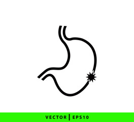 Stomach icon vector logo design template