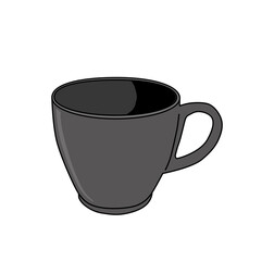 coffee mug  white background vector illustration
