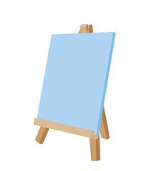 canvas painting, white background vector illustration 