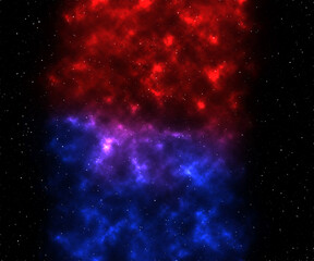 red and blue abstract galaxy space and white stars in outer space dust in the universe.