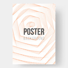 Abstract poster illustration. Outline geometric ornament. Monochrome creative stylish texture. Eps10 vector.