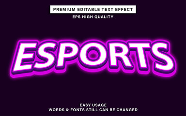 Editable text effect style esports