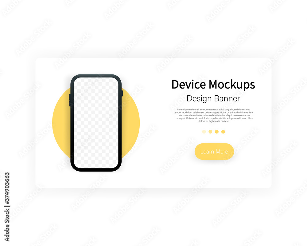 Aufkleber smartphone frame less blank screen, phone mockup. template for infographics or presentation ui desig