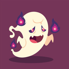 ghost character for happy halloween