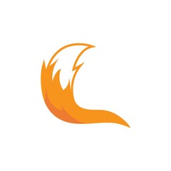 fox tail  icon vector template