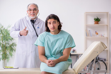 Fototapeta premium Young male patient visiting experienced doctor