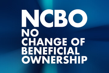 NCBO - No Change of Beneficial Ownership acronym, business concept background