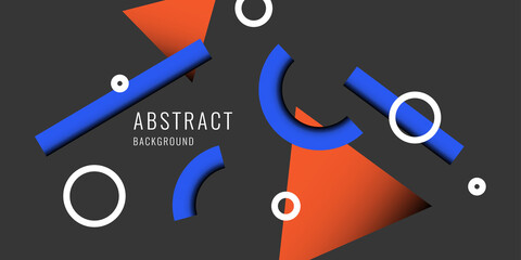 Abstract geometric background. Design poster with the flat figures.