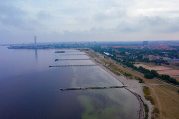 aerial view of Malm&ouml;