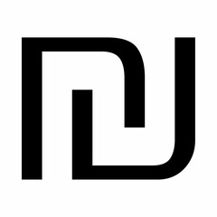 Israeli New Sheqel currency symbol
