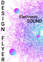 Sound flyer to create trendy abstract cover.