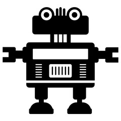 
An icon design of robot technology, mechanical robot,

