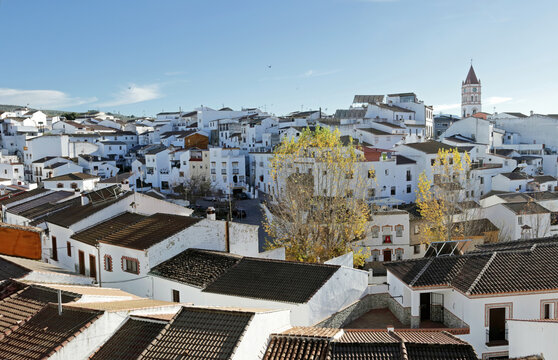 Arriate, Andalucia, Spain: a white village on a sunny day with low winter sunlight