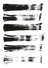 Flat Fan Brush Thin Straight Lines High Detail Abstract Vector Background Set 