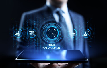 Time management project planning business internet technology concept.