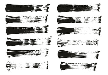 Flat Fan Brush Thin Straight Lines High Detail Abstract Vector Background Set 