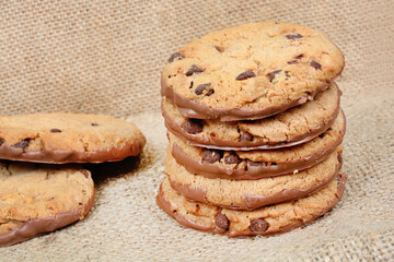 Cookies on jute canvas