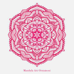 line art mandala art vector design with flower motifs