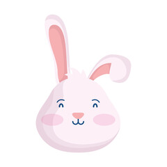 cute easter little rabbit head character