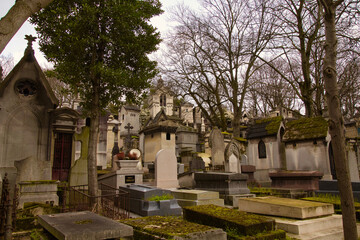 Fototapeta na wymiar graveyard in the cemetery in paris